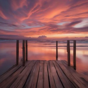 France Atlantic coast sunset 01